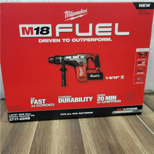 LIKE NEW! Milwaukee 2717-22HD 18V Cordless 1 9/16  SDS Max Rotary Hammer Kit
