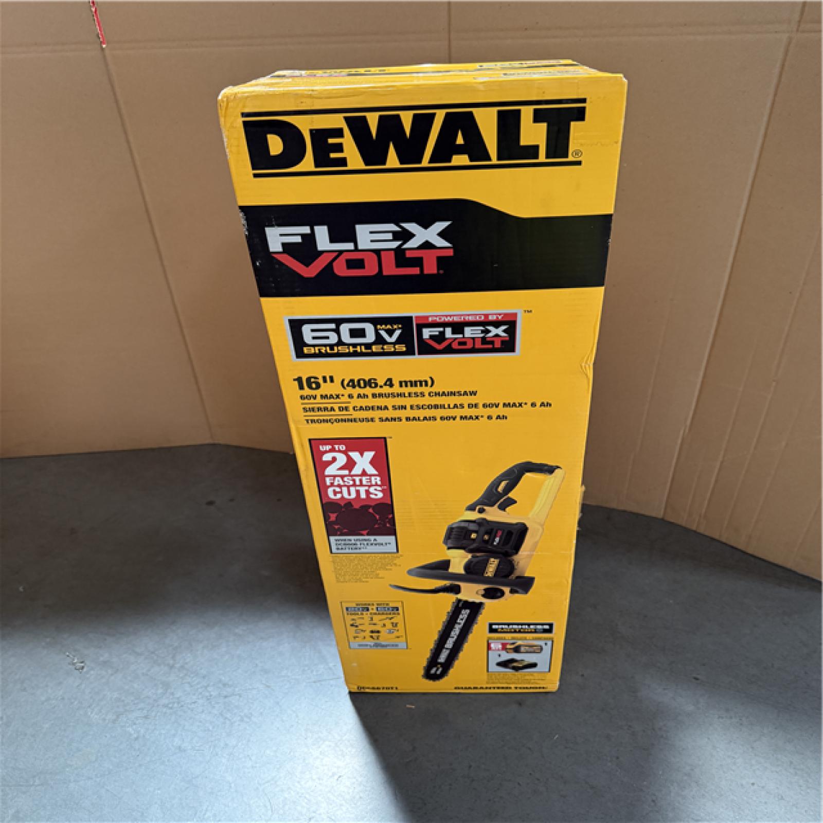 California AS-IS DeWalt Flex Volt 16  60V Max 6AH Brushless Chainsaw