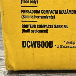 NEW - DEWALT 20V MAX XR Cordless Brushless Fixed Base Compact Router (Tool Only)