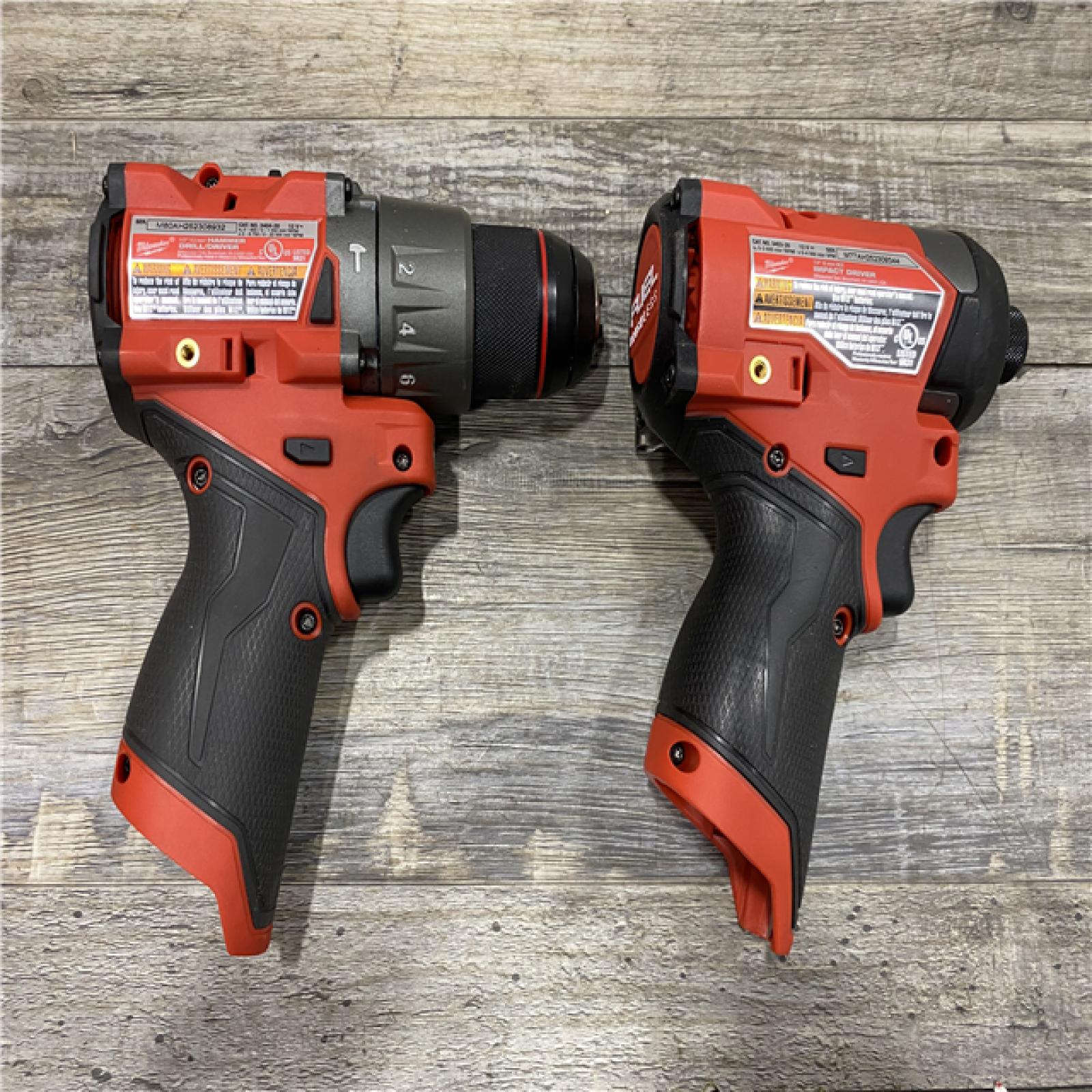 AS-IS Milwaukee FUEL 12-Volt Lithium-Ion Brushless Cordless Hammer Drill and Impact Driver Combo Kit