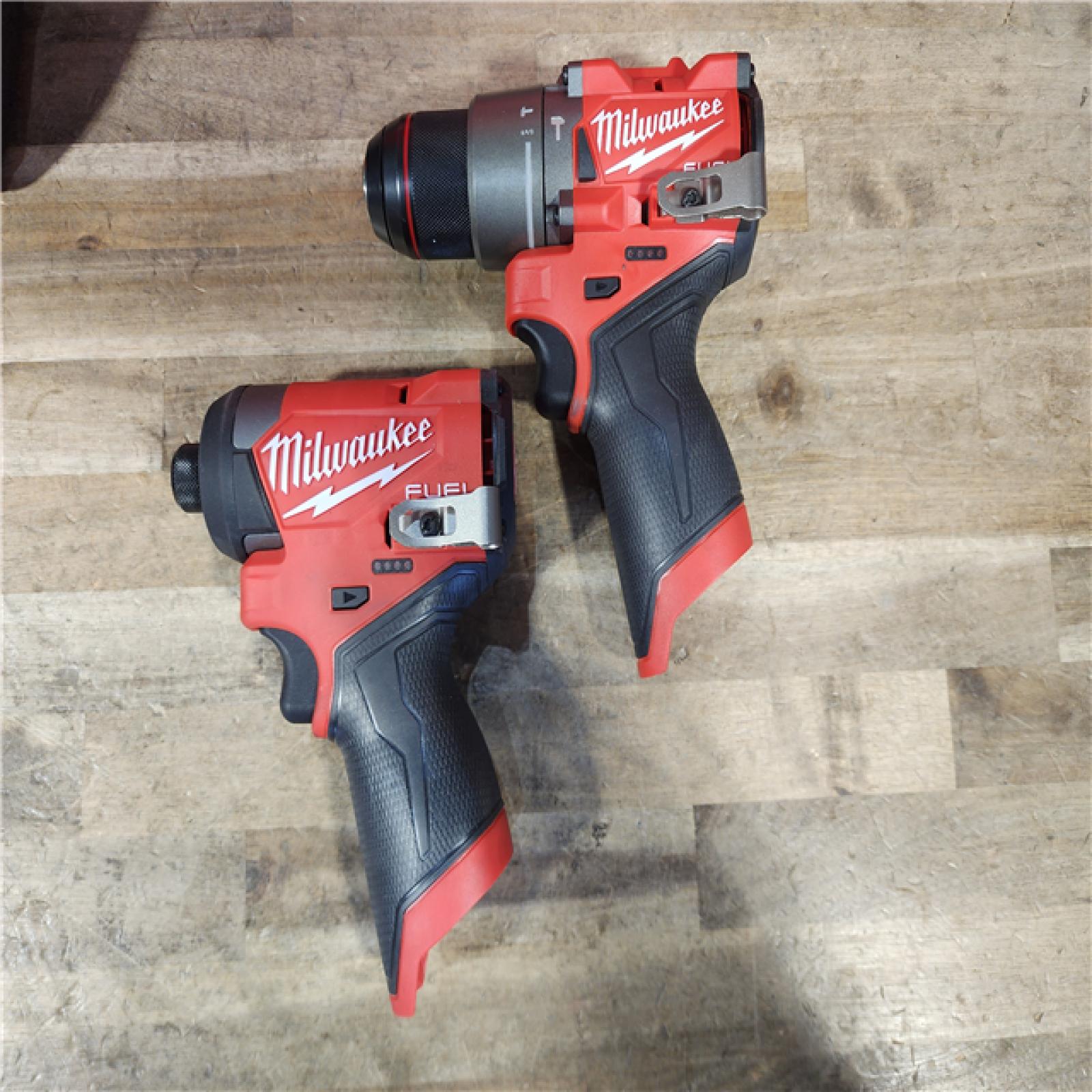 HOUSTON LOCATION - AS-IS Milwaukee FUEL 12-Volt Lithium-Ion Brushless Cordless Hammer Drill and Impact Driver Combo Kit