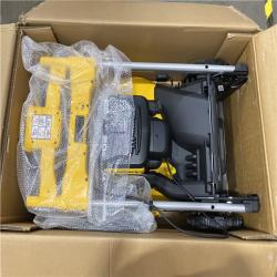 As-Is- DEWALT-2x20V MAX 21 in. Cordless Battery Powered Self Propelled Lawn Mower Kit with (2) 10 Ah Batteries and Chargers