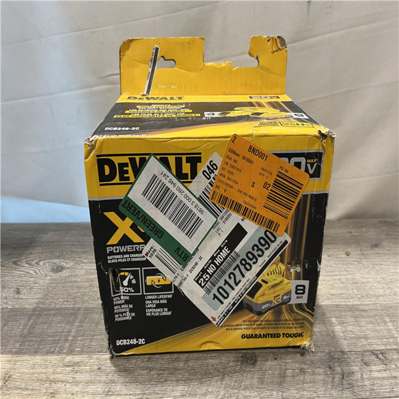 NEW - DEWALT 20V XR Lithium-Ion Starter Pack with 8.0 Ah and 4.0 Ah Battery Packs and Charger