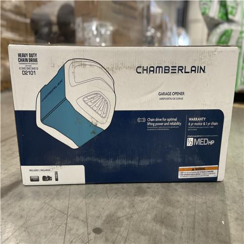 DALLAS LOCATION- NEW! CHAMBERLAIN D2101 1/2 HP Heavy-Duty Chain Drive Garage Door Opener