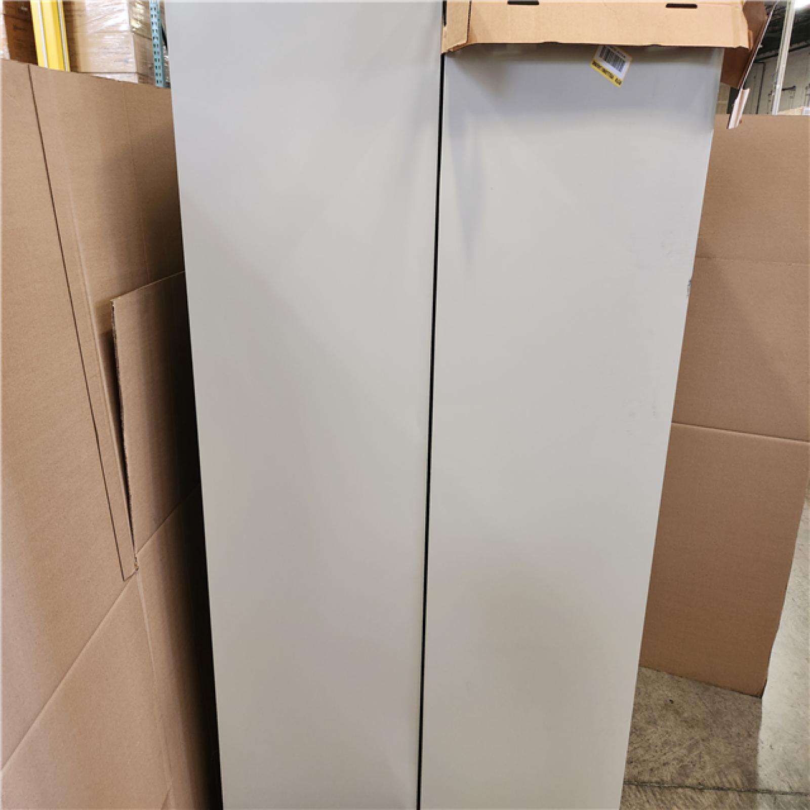 Phoenix AS-IS Sandusky Elite Series 46 in. W x 72 in. H x 24 in. D 22-Gauge 5-Shelf Steel Freestanding Garage Storage Cabinet in Dove Gray (2-Cabinets)