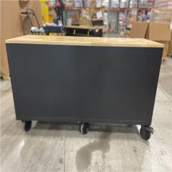 DALLAS LOCATION- AS-IS- HUSKY 72IN. 18 DRAWER MOBILE WORKBENCH WITH ADJUSTABLE HEIGHT TOP