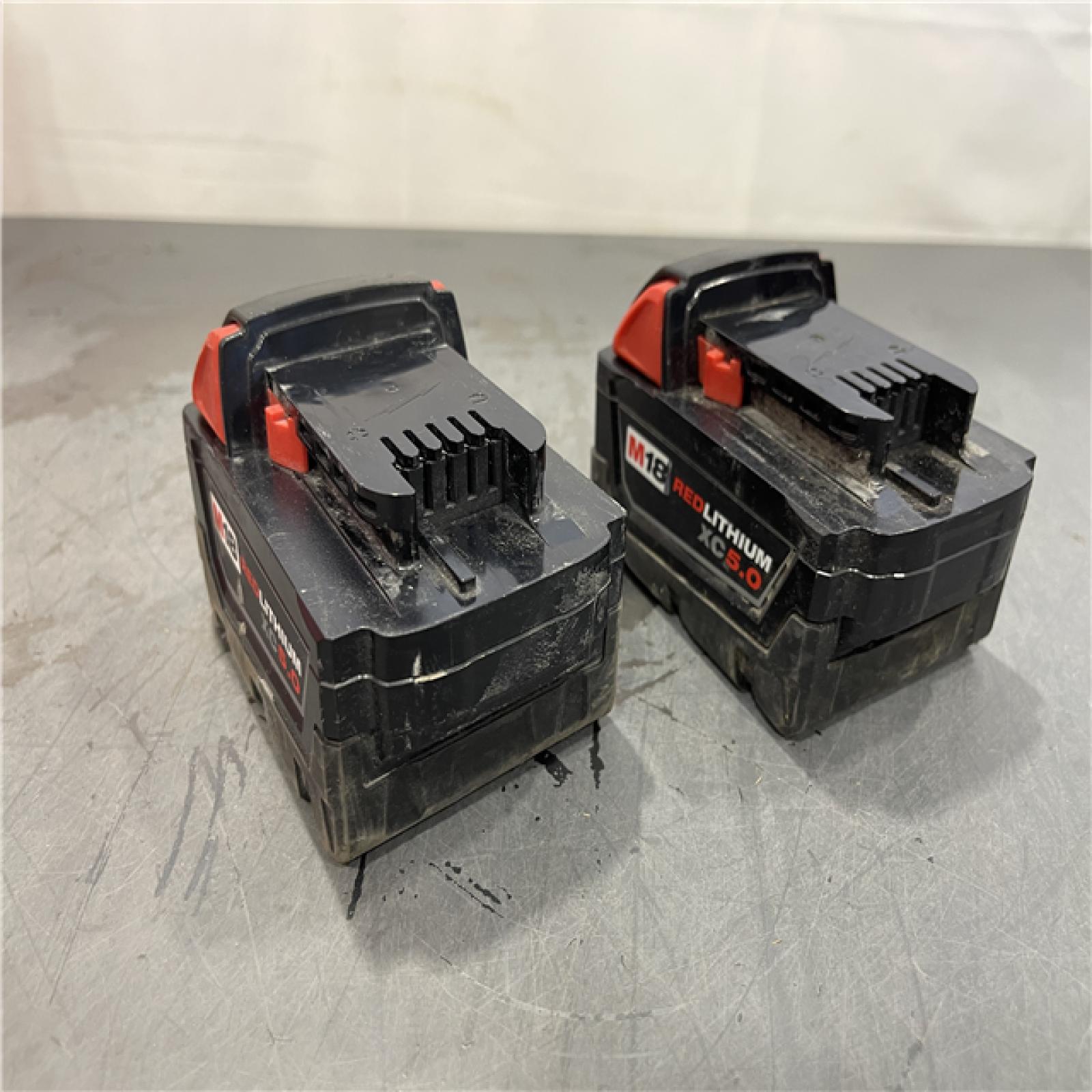 AS-IS - Milwaukee M18 18-Volt Lithium-Ion XC Extended Capacity 5.0 Ah Battery (2-Pack)