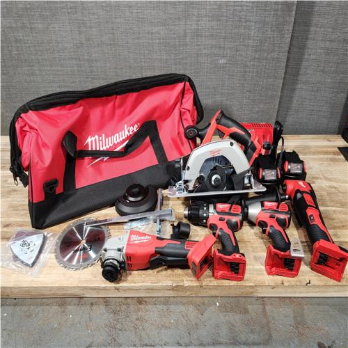 Houston Location AS-IS M18 18-Volt Lithium-Ion Cordless Combo Kit (6-Tool) with 2-Batteries  Charger and Tool Bag