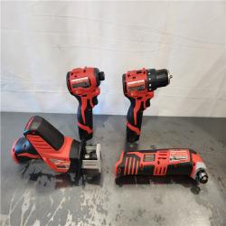 AS-IS- Milwaukee M12 12V Lithium-Ion Brushless Cordless Subcompact Drill and Impact Driver Kit