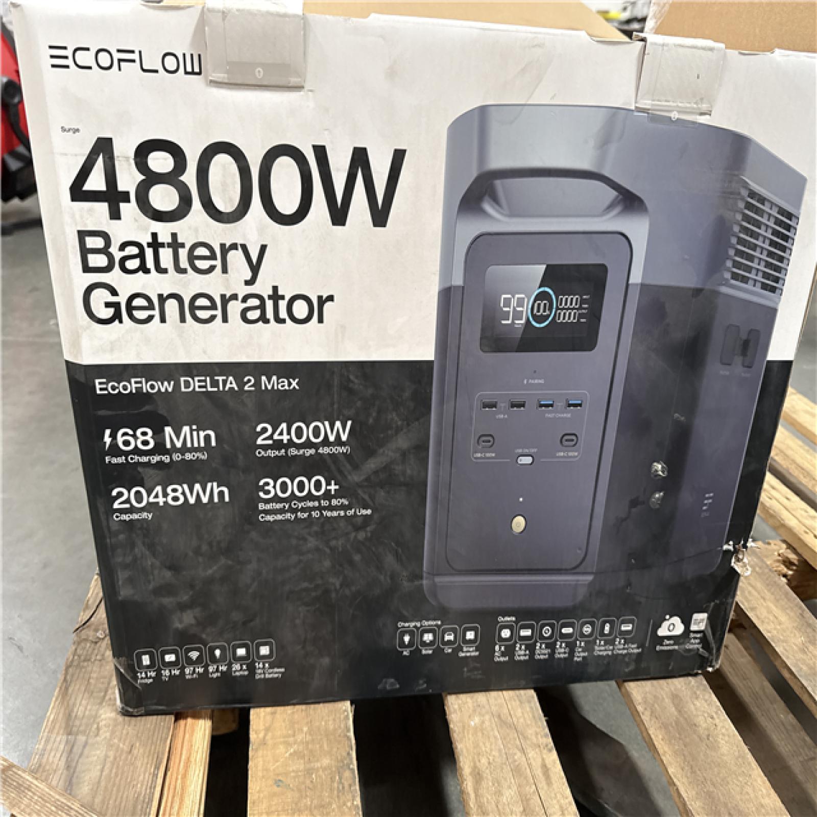 California AS-IS Ecoflow 4800W Battery Generator