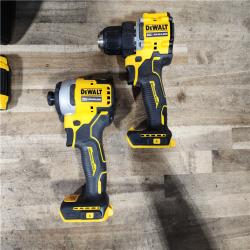 HOUSTON LOCATION - AS-IS Dewalt DCK225D2 20V MAX ATOMIC Brushless Compact Lithium-Ion 1/2 in. Cordless Drill Driver and 1/4 in. Impact Driver Combo Kit with 2 Batteries 2 Ah