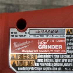 AS-IS Milwaukee 18V Lithium-Ion Brushless Cordless 4-1/2 in./5 in. Grinder w/Paddle Switch (Tool-Only)