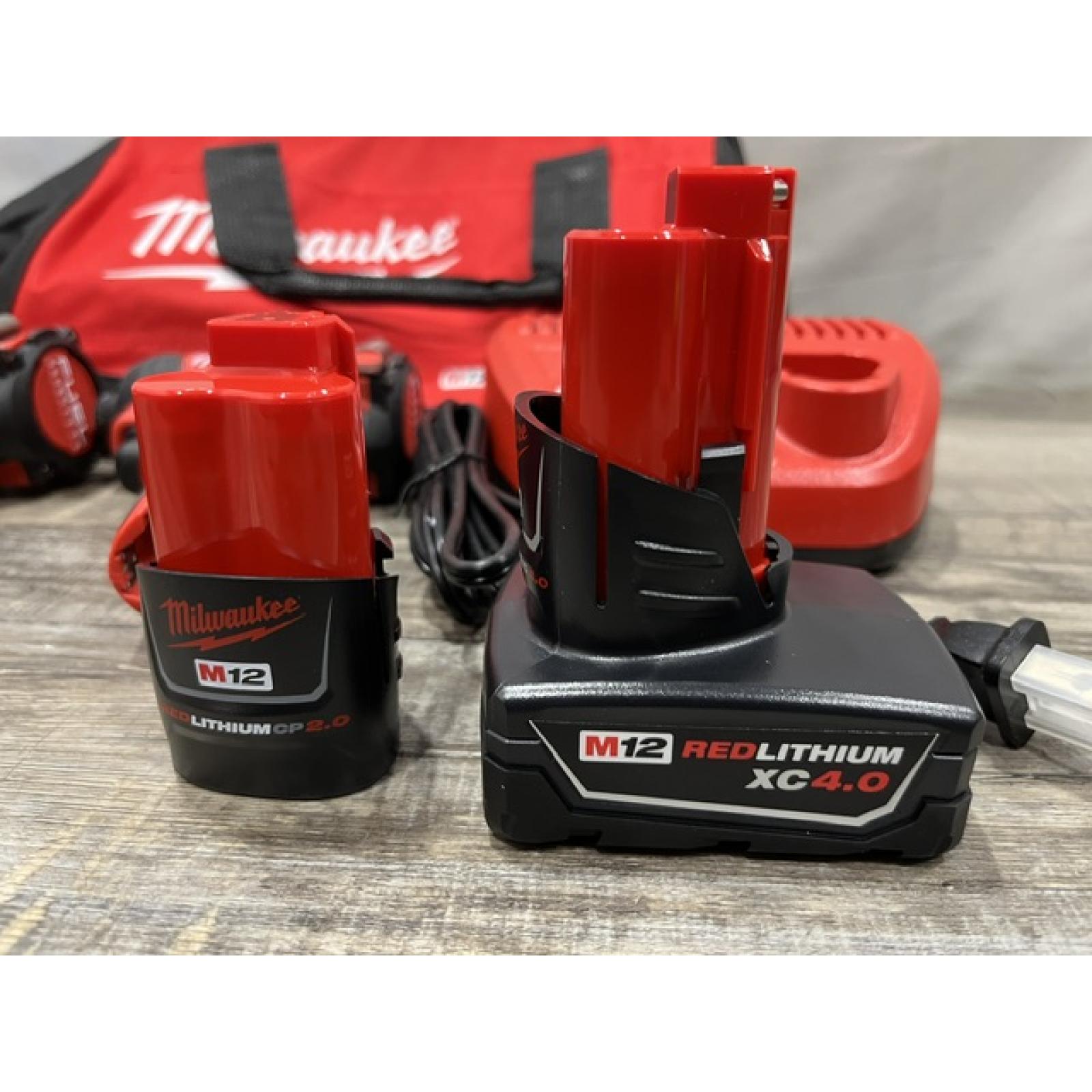 AS-IS Milwaukee FUEL 12-Volt Lithium-Ion Brushless Cordless Hammer Drill and Impact Driver Combo Kit