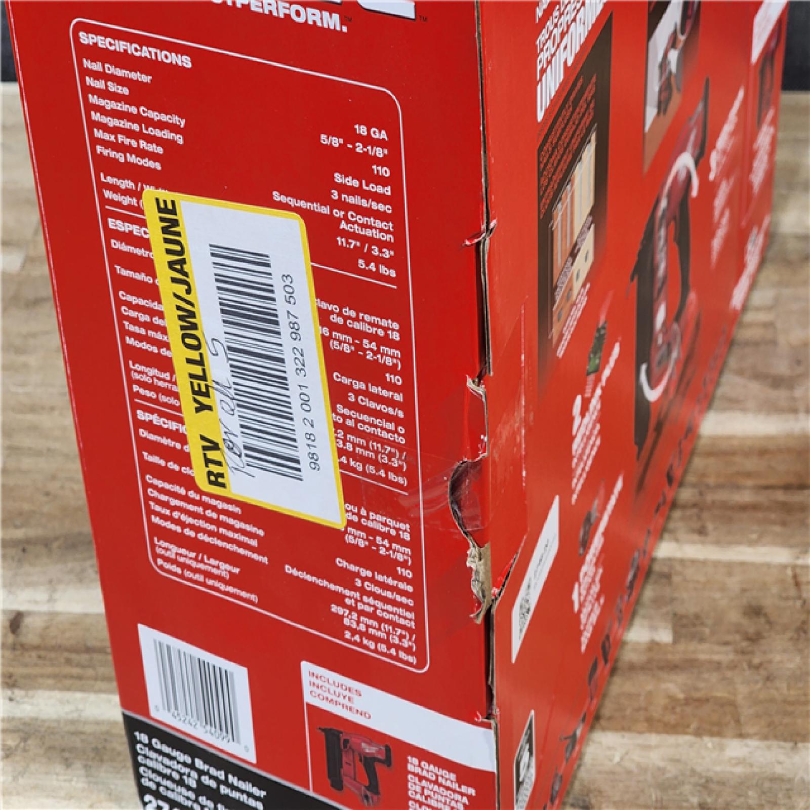 HOUSTON LOCATION - AS-IS (NEW) Milwaukee FUEL 18-Volt Lithium-Ion Brushless Cordless Gen II 18-Gauge Brad Nailer (Tool-Only)