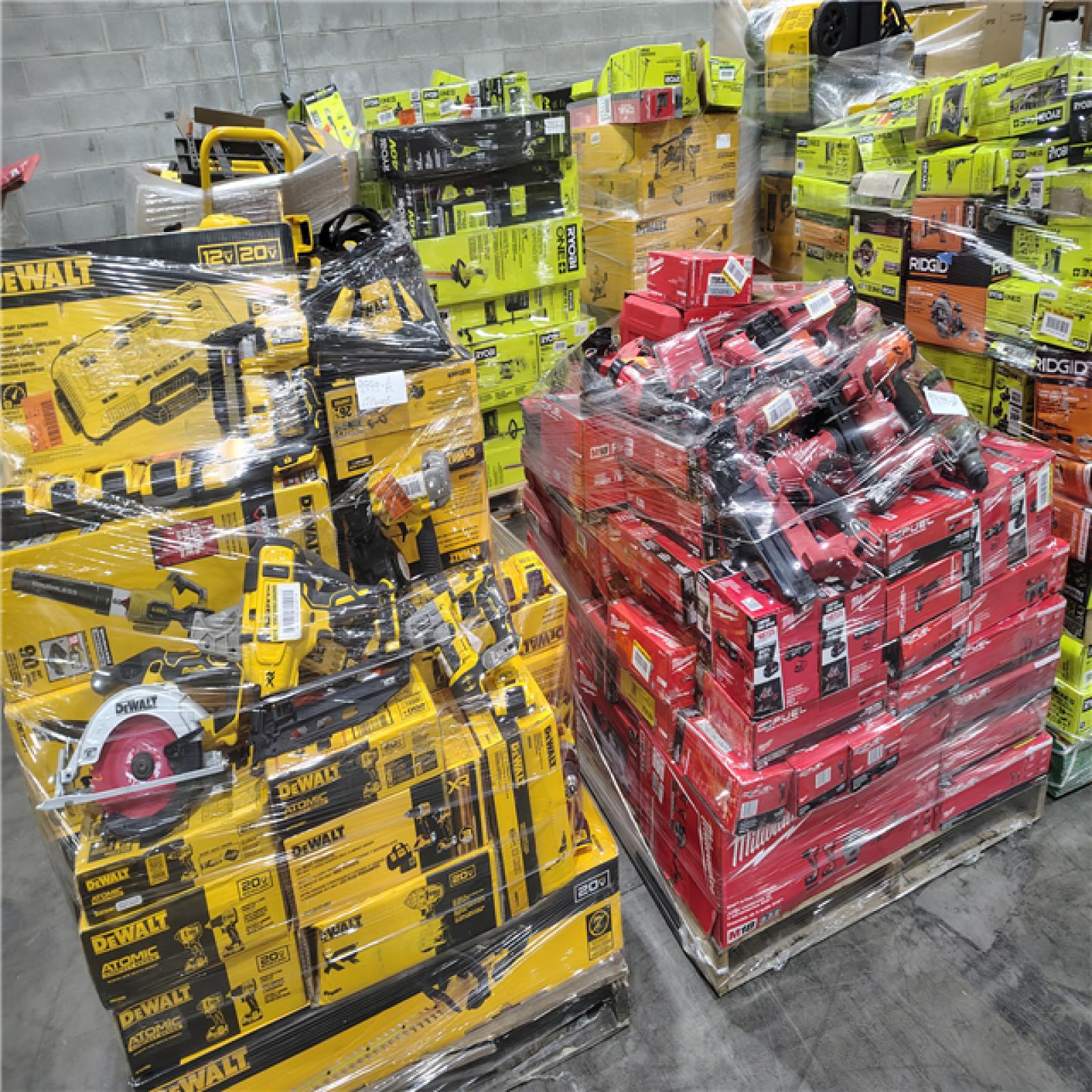 Pittston Location As-Is Power Tools Partial Truckload (15 Pallets) 9999-A