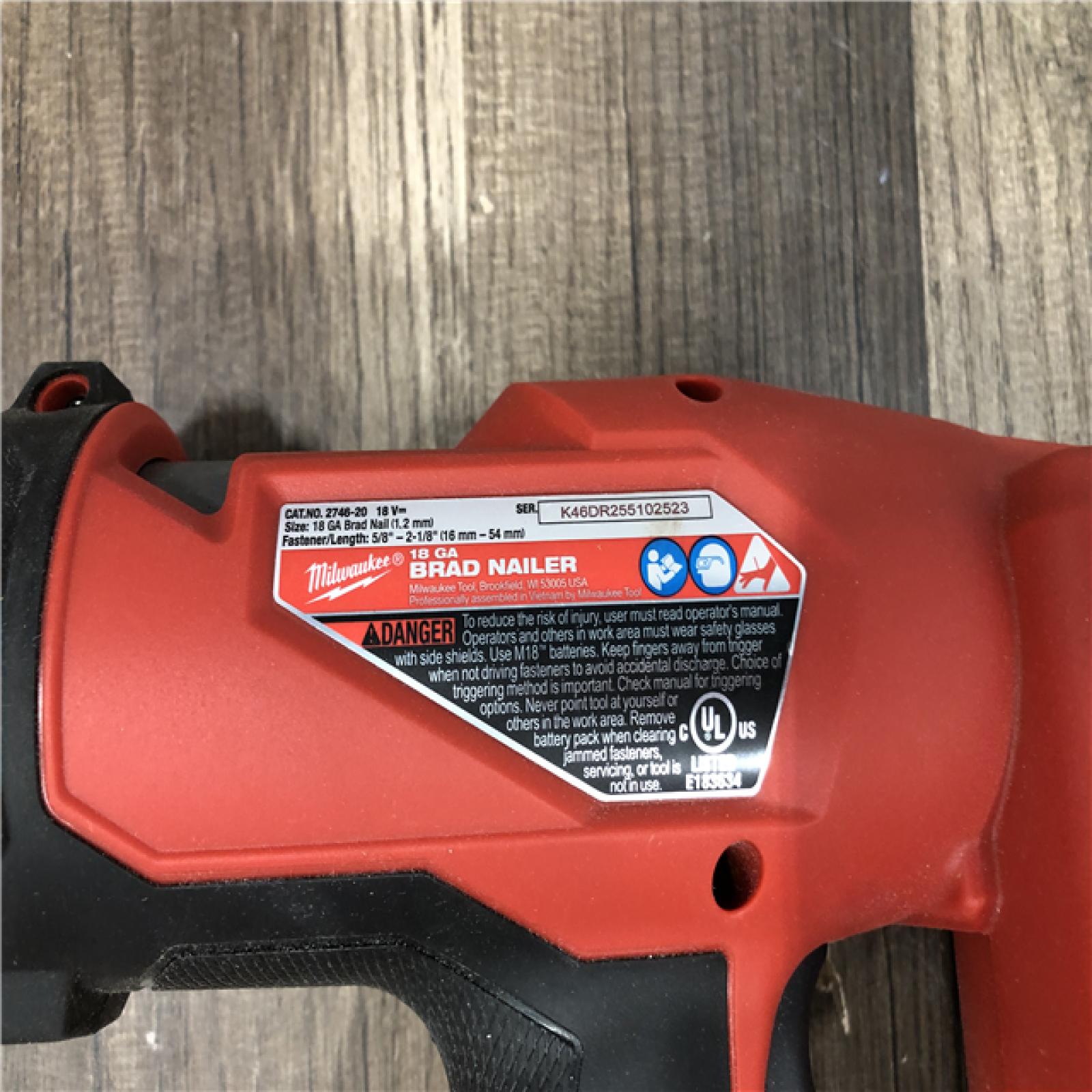 AS-IS Milwaukee FUEL 18-Volt Lithium-Ion Brushless Cordless Gen II 18-Gauge Brad Nailer (Tool-Only)