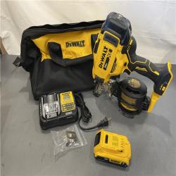 AS-IS - DEWALT 20V MAX Lithium-Ion 15-Degree Electric Cordless Roofing Nailer Kit