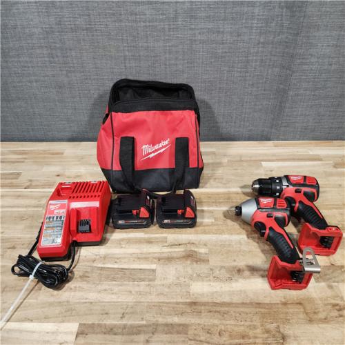 HOUSTON LOCATION - AS-IS Milwaukee 18V Lithium-Ion Cordless Drill Driver/Impact Driver Combo Kit