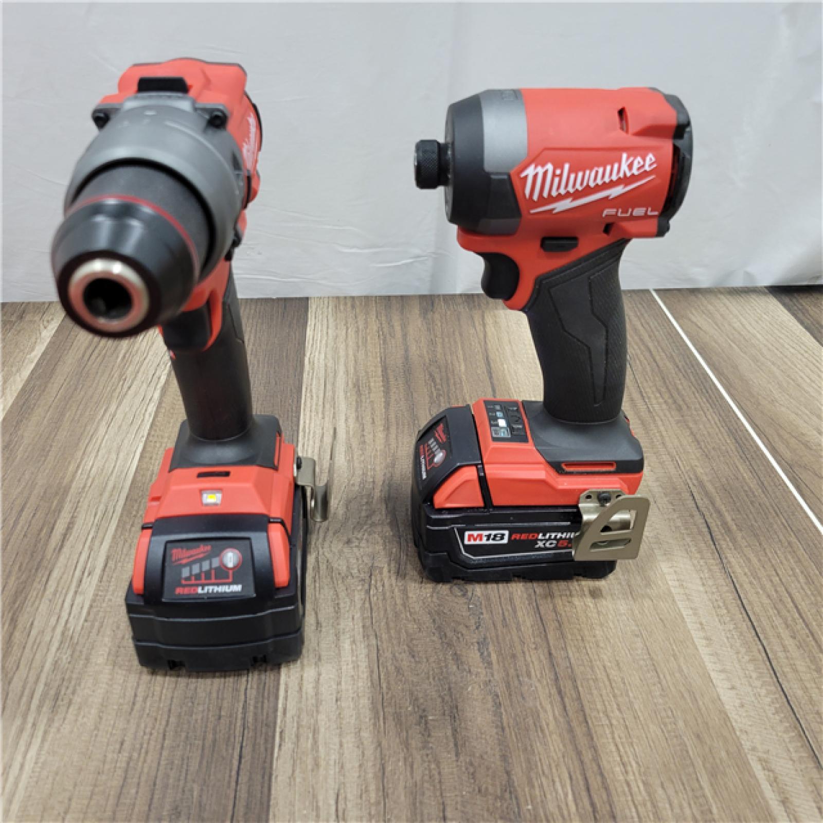 GOOD MILWAUKEE M18 FUEL 18V Lithium-Ion Brushless Cordless Hammer Drill and Impact Driver Combo Kit (2-Tool) with 2 Batteries