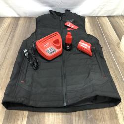 AS-IS Milwaukee Men's Medium 12V Lithium-Ion Cordless AXIS Black Heated Vest Kit
