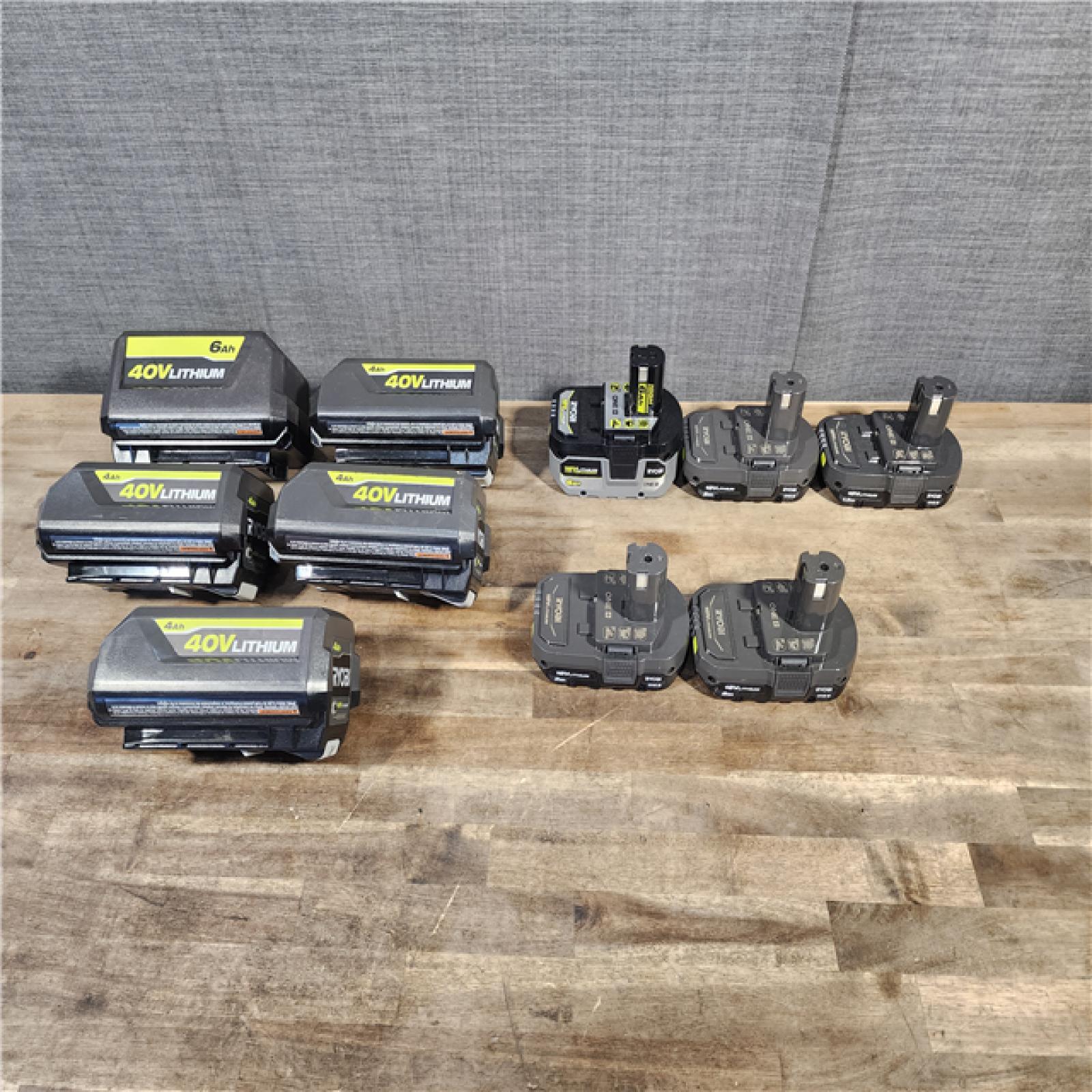 HOUSTON LOCATION - AS-IS RYOBI BATTERY PACK QTY - 10