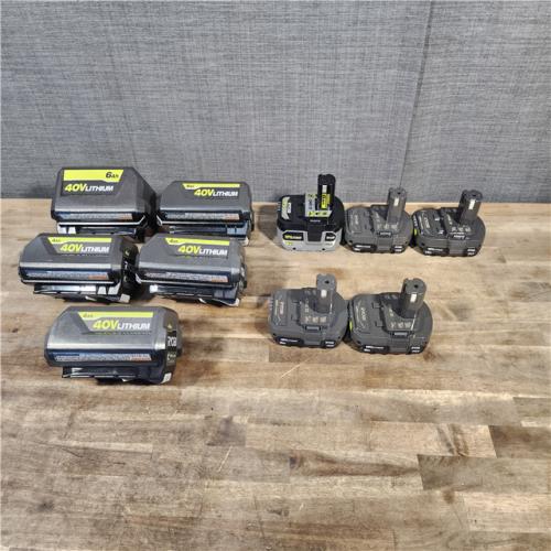 HOUSTON LOCATION - AS-IS RYOBI BATTERY PACK QTY - 10
