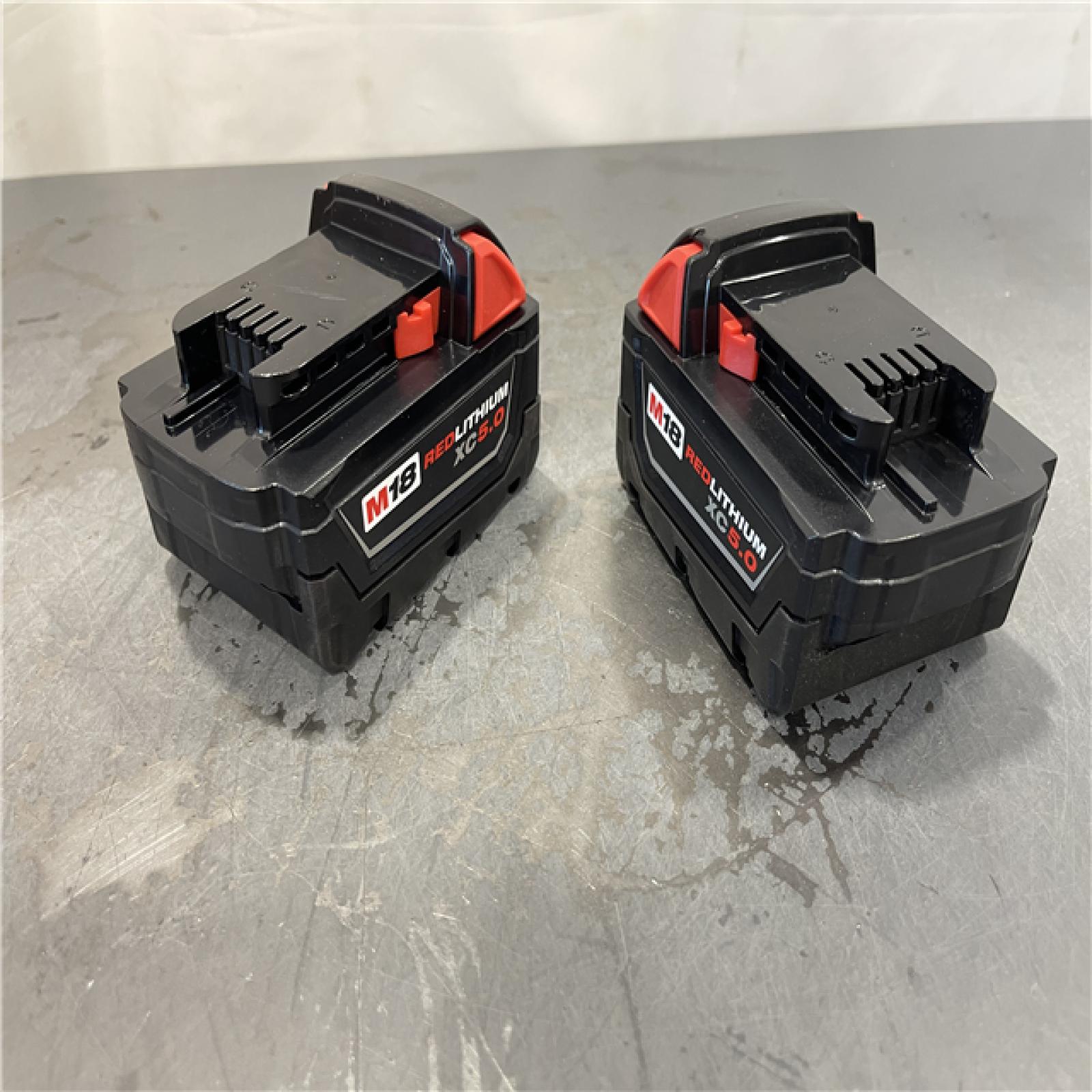 AS-IS - Milwaukee M18 18-Volt Lithium-Ion XC Starter Kit with Two 5.0Ah Batteries and Charger