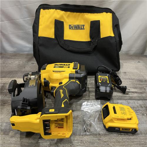 AS-IS DEWALT 20V MAX Lithium-Ion 15-Degree Electric Cordless Roofing Nailer Kit