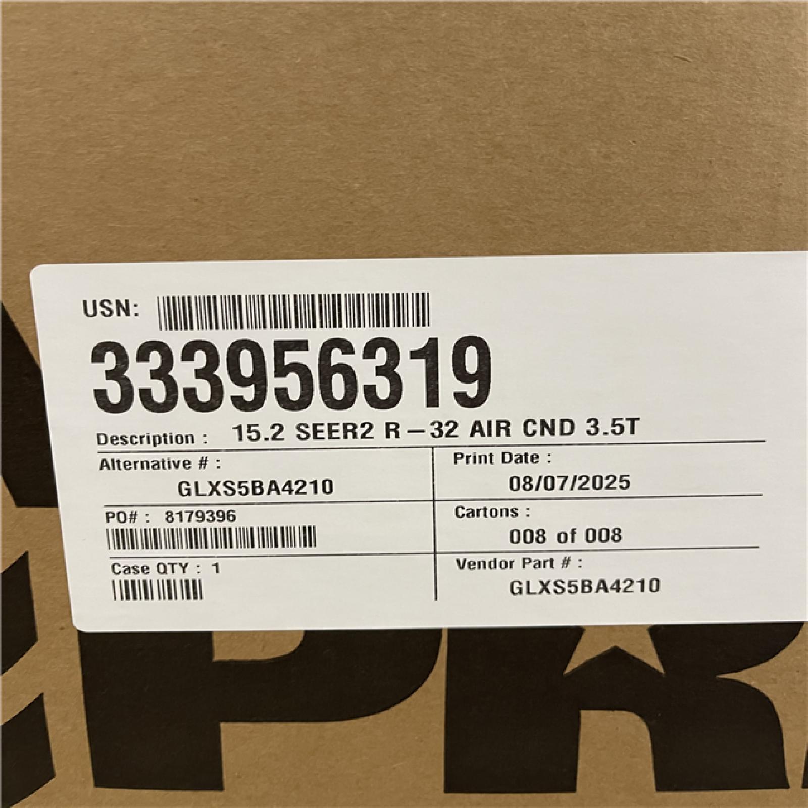 DALLAS LOCATION - Goodman® 3.5 Ton 15.2 Seer2 Condensing Unit