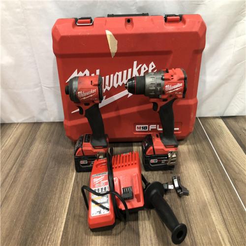 AS-IS Milwaukee FUEL 18V Lithium-Ion Brushless Cordless Hammer Drill and Impact Driver Combo Kit