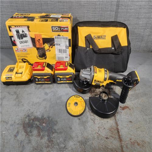 HOUSTON LOCATION - AS-IS (APPEARS LIKE NEW) DeWalt Flexvolt 60V Max Cordless Grinder  4.5 in; 6 in  Kit  1 KT (115-DCG418X2)