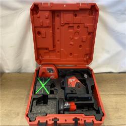 AS-IS Milwaukee 12-Volt Lithium-Ion Cordless Green 250 ft. 3-Plane Laser Level Kit
