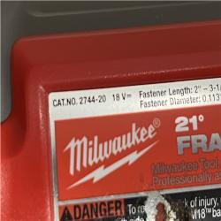 AS-IS Milwaukee FUEL 3-1/2 in 18V 21-Degree Lithium-Ion Brushless Cordless Nailer (Tool Only)