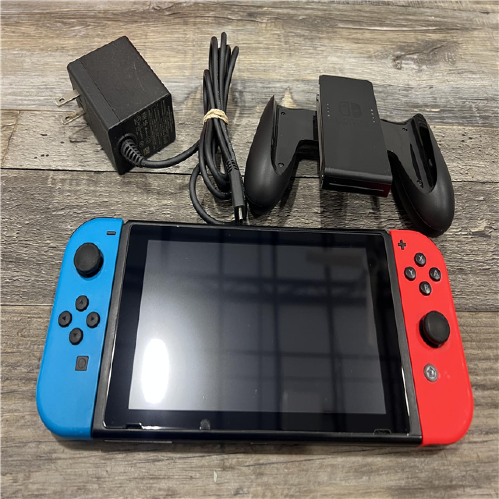 AS-IS Nintendo Switch with Neon Blue and Neon Red Joy-Con