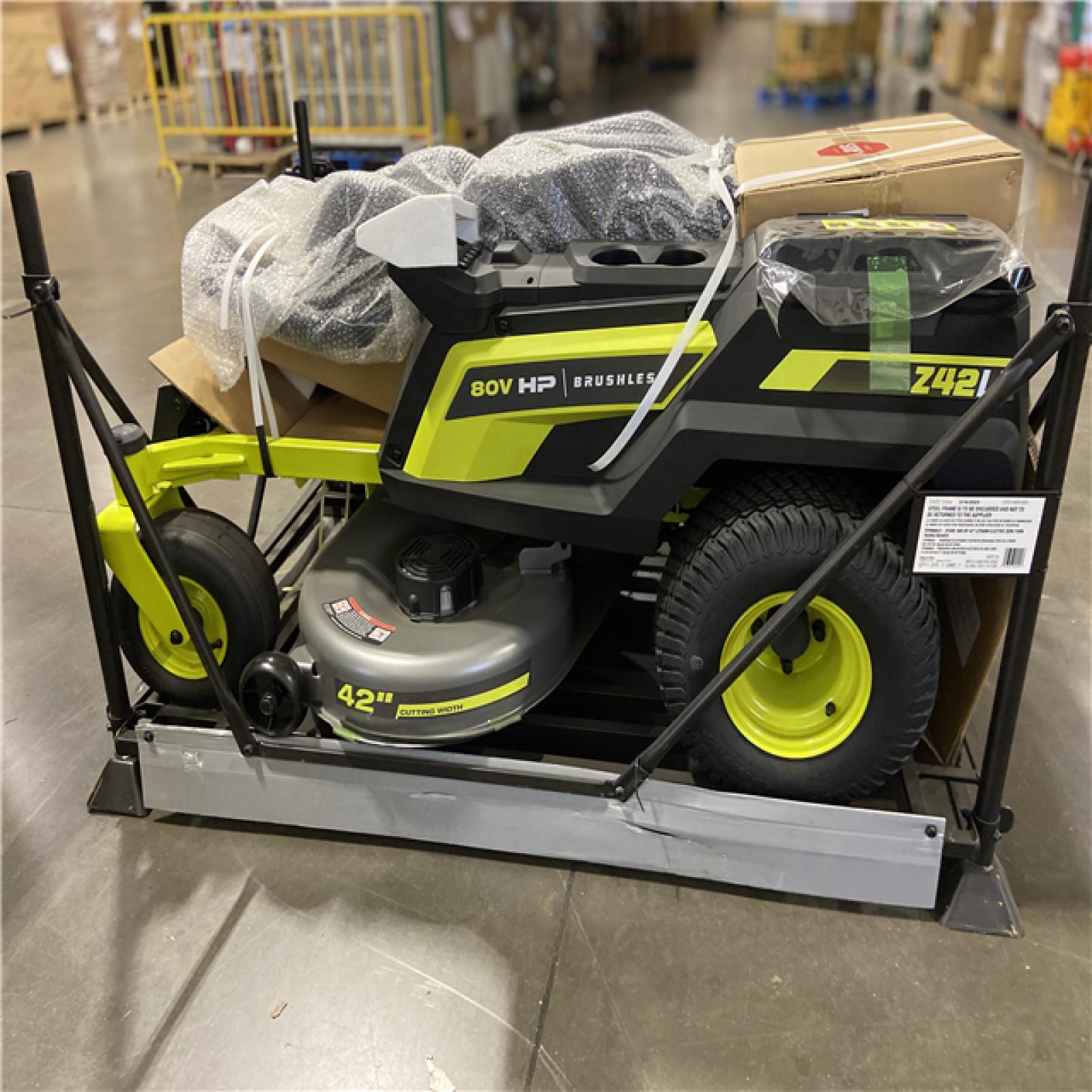DALLAS LOCATION - NEW! RYOBI 80V HP Brushless 42 in. Battery Electric Cordless Zero Turn Riding Mower