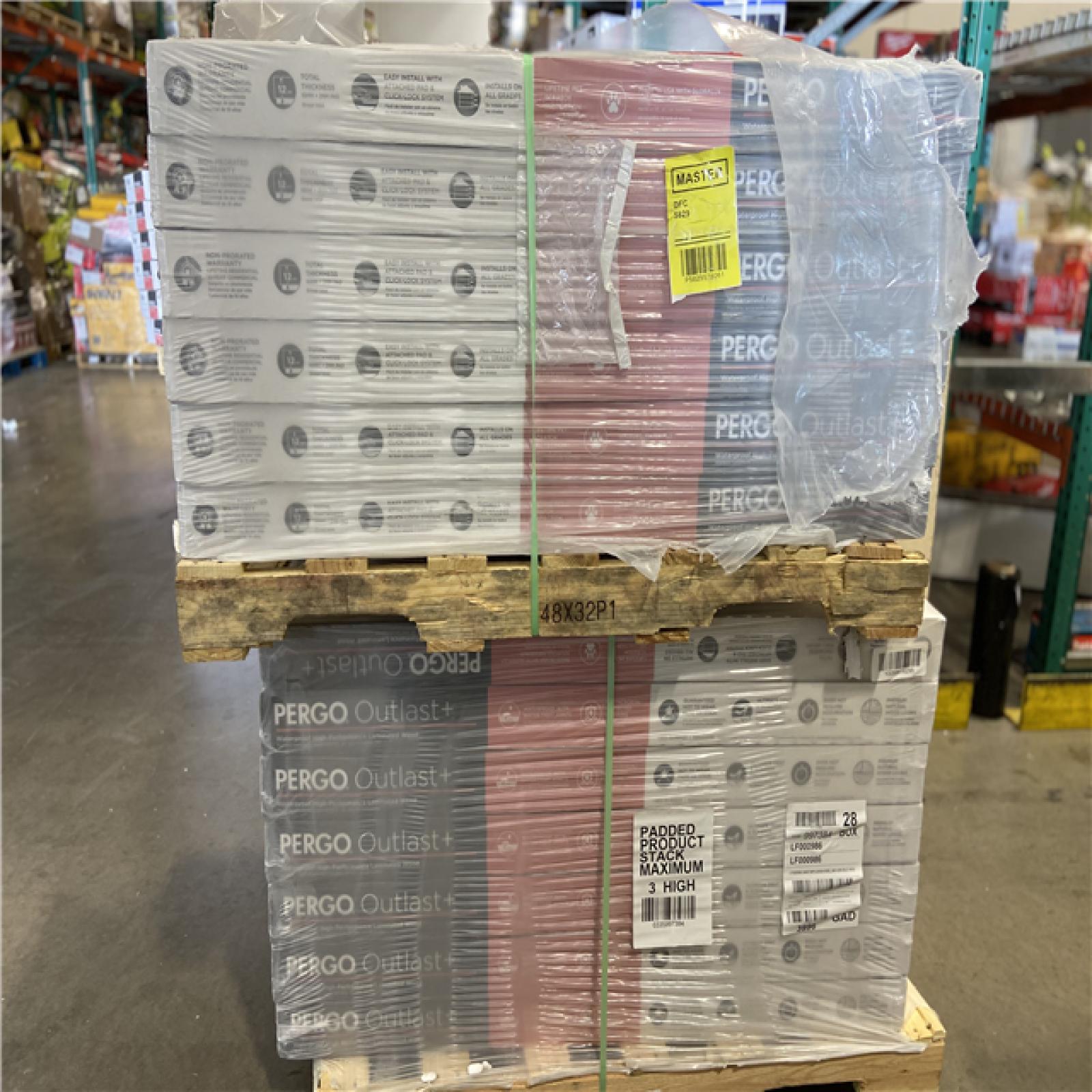 DALLAS LOCATION - Pergo Outlast+ Arden Blonde Hickory 12 mm T x 6.1 in. W Waterproof Laminate Wood Flooring (16.12 sqft/case) (59 CASES)