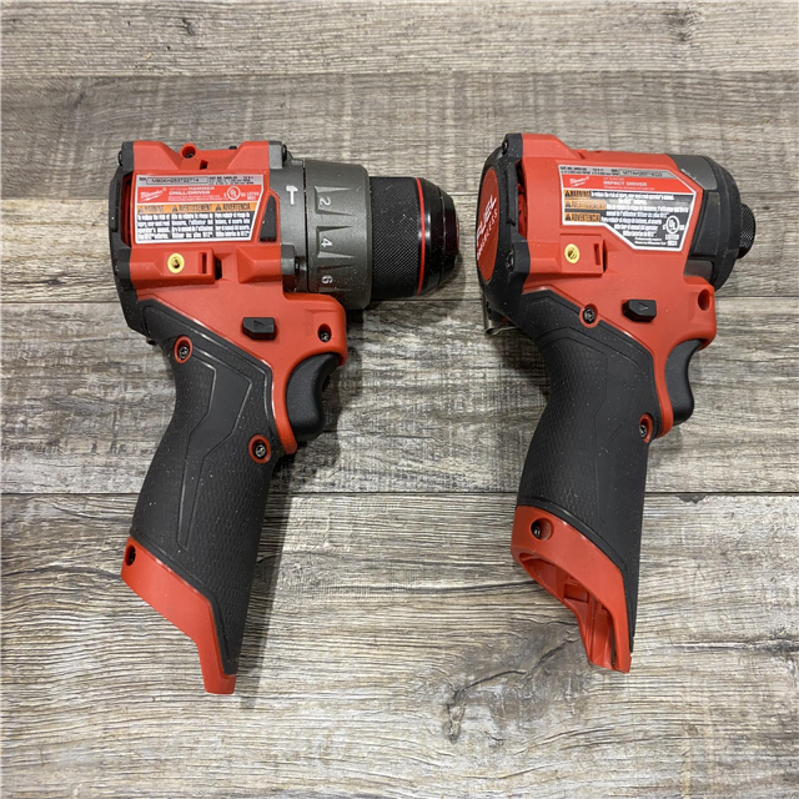 AS-IS Milwaukee FUEL 12-Volt Lithium-Ion Brushless Cordless Hammer Drill and Impact Driver Combo Kit