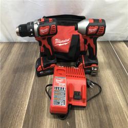 AS-IS Milwaukee 18V Lithium-Ion Cordless Drill Driver/Impact Driver Combo Kit