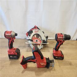 AS-IS- Milwaukee M18 4-Tool Combo Kit