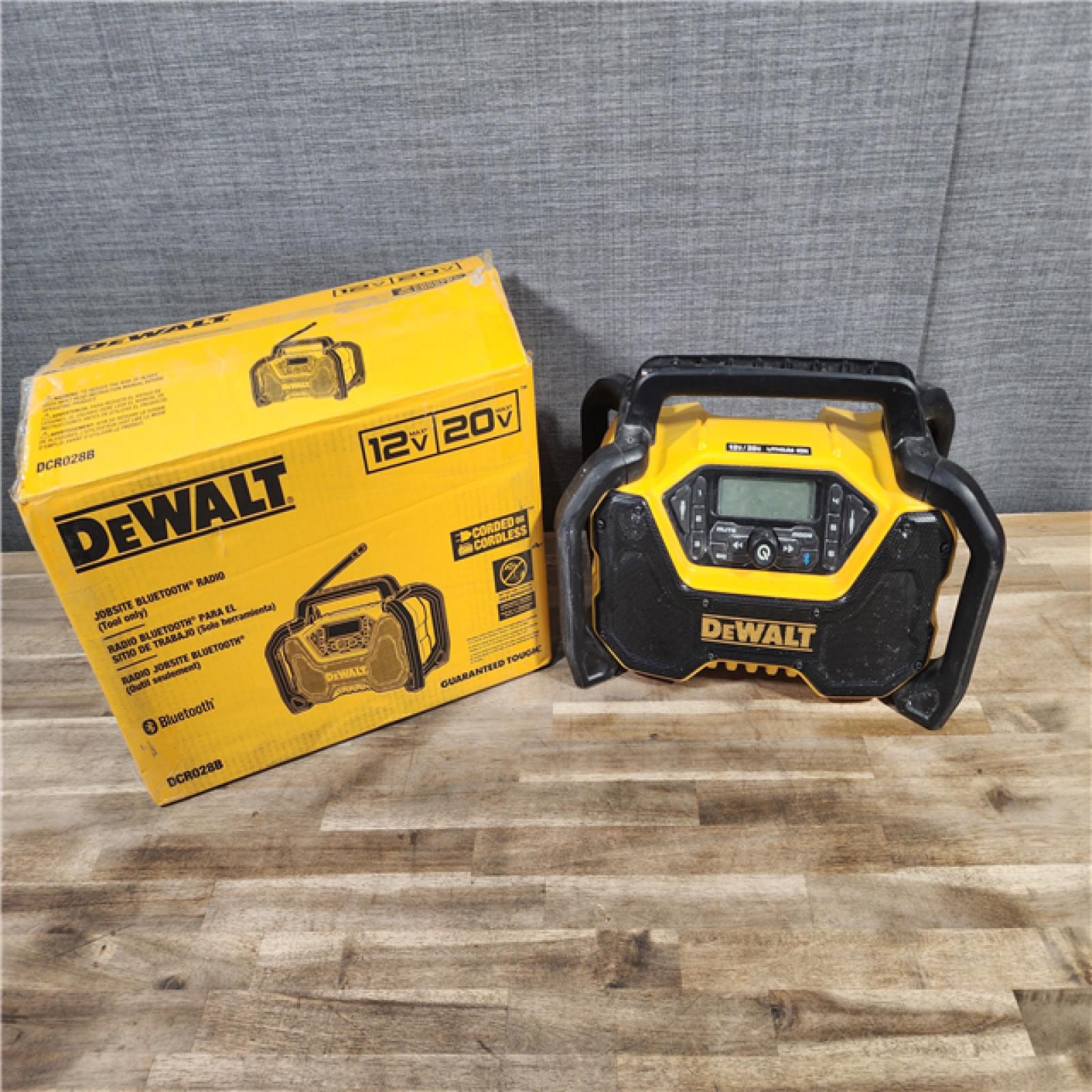 HOUSTON LOCATION - AS-IS DEWALT 20V MAX Compact Cordless Bluetooth Radio (Tool Only)