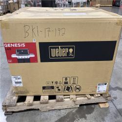 DALLAS LOCATION - Weber Genesis E-415 4-Burner Liquid Propane Gas Grill in Black with Side Tables