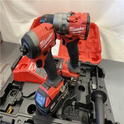 AS-IS - MILWAUKEE FUEL 18V Lithium-Ion Brushless Cordless Hammer Drill and Impact Driver (2 Tool) Combo Kit