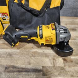 HOUSTON LOCATION - AS-IS (APPEARS LIKE NEW) DeWalt Flexvolt 60V Max Cordless Grinder  4.5 in; 6 in  Kit  W/ (2) BATTERY & CHARGER (DCG418X2)