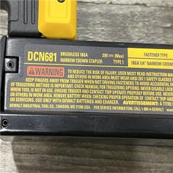 AS-IS DEWALT 20V MAX XR Lithium-Ion Cordless 18-Gauge Narrow Crown Stapler Kit