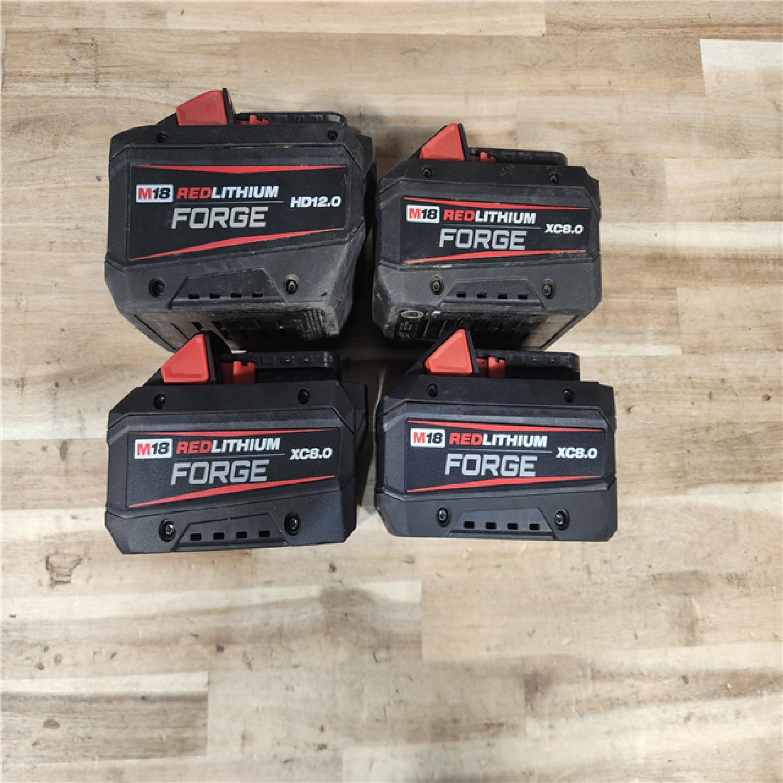 HOUSTON LOCATION - AS-IS MILWAUKEE FORGE BATTERY PACK QTY - 4