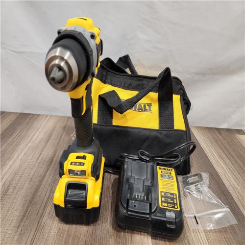 AS-IS DEWALT 20V MAX XR Lithium-Ion Cordless Compact 1/2 in. Drill/Driver Kit, 20V MAX 5.0Ah Battery, and Charger