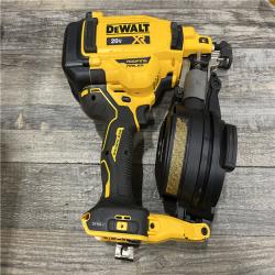 AS-IS DEWALT 20V MAX Lithium-Ion 15-Degree Electric Cordless Roofing Nailer Kit