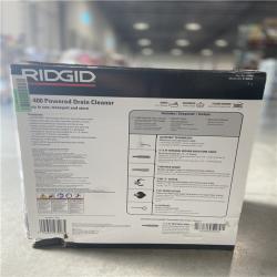 DALLAS LOCATION -  RIDGID K-400 AutoFeed Drain Cleaning Snake Auger 120-Volt Drum Machine and C-32IW 3/8 in. x 75 ft. Cable + Tool Set & Gloves