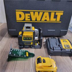 GOOD DEWALT 12V MAX Lithium-Ion 100 Ft. Green Self-Leveling 3-Beam 360 Degree Laser Level with 2.0Ah Battery, Charger and Case