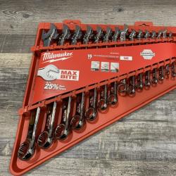 NEW - Milwaukee Combination SAE Wrench Mechanics Tool Set (15-Piece)